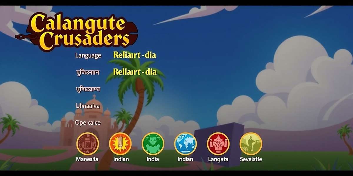 Calangute Crusaders Language Selection Calangute Crusaders language selection screen showing various Indian language options with colorful regional icons